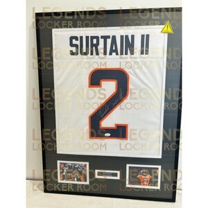 Framed Patrick Surtain II Autographed Jersey (With Certificate of Authenticity)